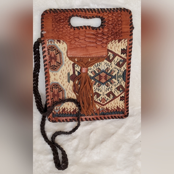 Aztec Bohemian Handwoven Crossbody Bag - Picture 2 of 6